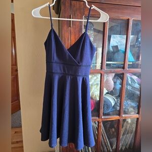 Navy Blue Formal Short Dress